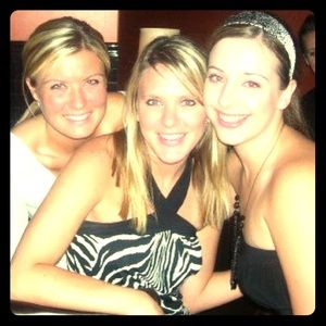 White House Black Market zebra halter top